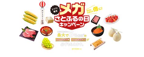 2021年6月度 【アプリ限定】メガさとふるの日キャンペーン｜ふるさと納税サイト「さとふる」