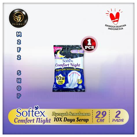 Jual Softex Comfort Night Pembalut Malam Sachet Isi 2 Pads Wing Satuan Jakarta Pusat