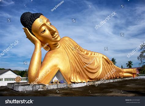 Lying Buddha Statue In Wat Sri Sunthon Temple On Phuket In Thailand