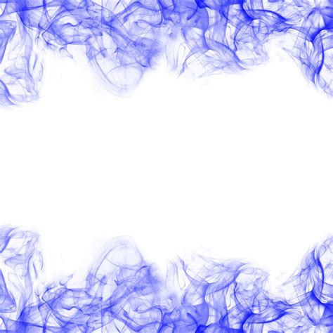 Abstract Blue Smoke Frame Png