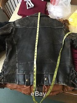 Leather Motorcycle Police Jacket Vintage