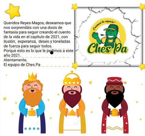 Carta Para Sus Majestades Los Reyes Magos