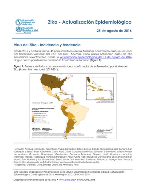 Zika Actualización Epidemiológica