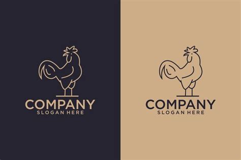 Premium Vector Line Art Logo Chicken