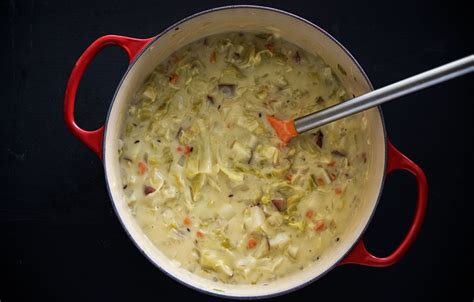 Vegetarian Creamy Cabbage Potato Soup