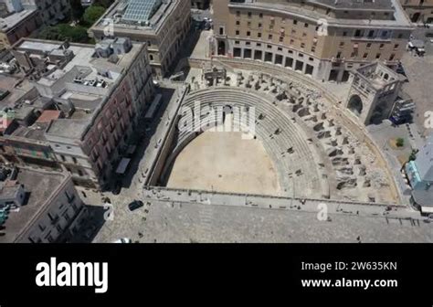 Lecce Puglia Italy Beautiful Panoramic Aerial 4K Video From Flying