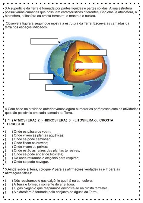 Rosearts Atividades Para Imprimir Camadas Da Terra Atividades De Ciências Atividades De