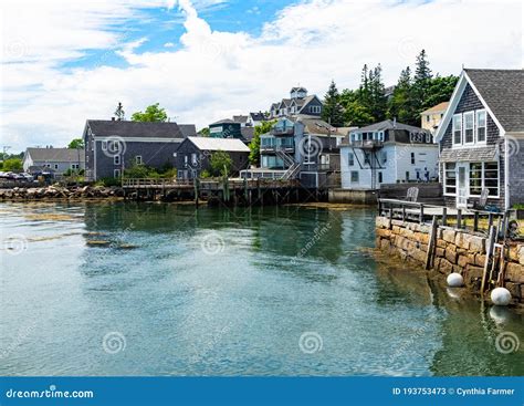 Houses By The Harbor In Stonington Maine Stock Image Image Of Fishing