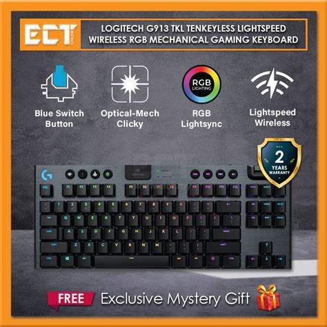 Logitech G913 Tkl Tenkeyless Lightspeed Wireless Rgb Mechanical Gaming