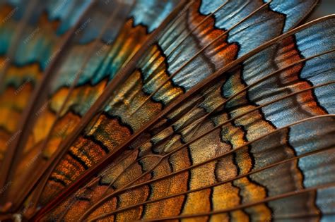 premium photo  closeup   butterflys wing pattern  vibrant