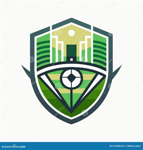 Soccer Team Logo Design An Abstract Representation Of A Football Field