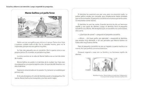 PDF Comprensión Lectora La Mamá Gallina DOKUMEN TIPS