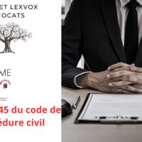 Article Du Code De Proc Dure Civil