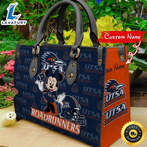 Ncaa Utsa Roadrunners Minnie Women Leather Hand Bag Lavafury