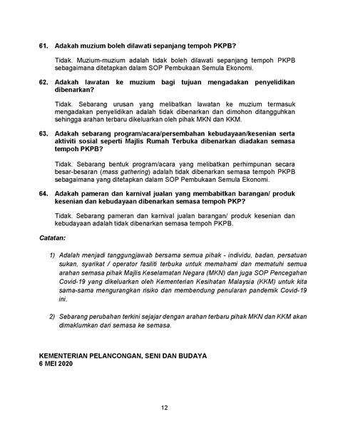 Soalan Lazim FAQ Berkaitan Perintah Kawalan Pergerakan Bersyarat