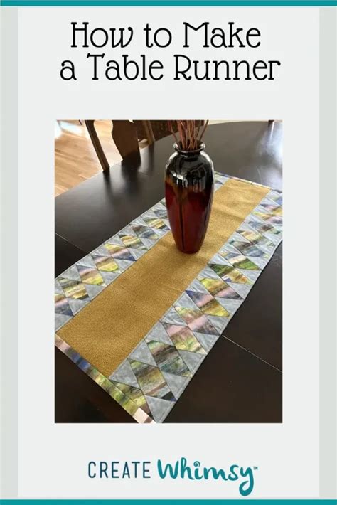 How To Make A Table Runner Create Whimsy