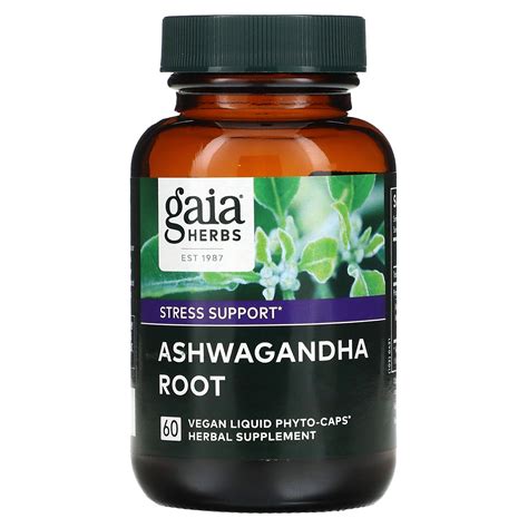 Gaia Herbs Ashwagandha Root 60 Vegan Liquid Phyto Caps