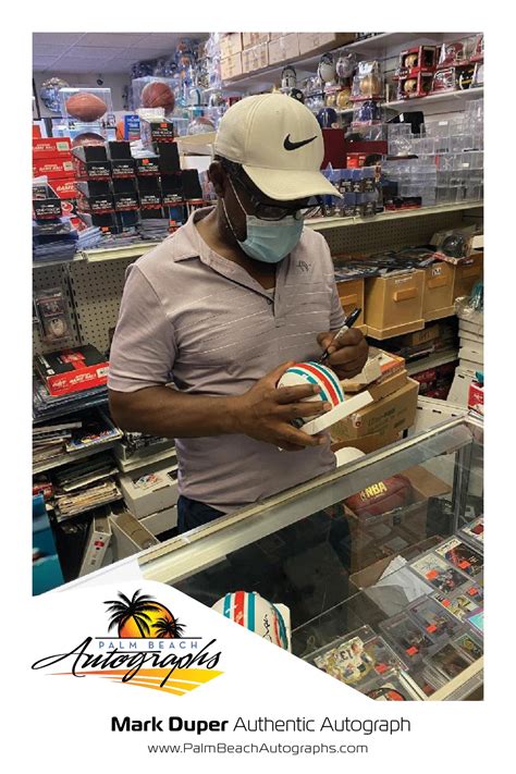 Mark Duper Autographed Miami Dolphins (Throwback) Mini Helmet – Palm