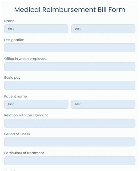 Online Reimbursement Calculation Form Templates