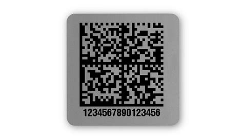 X Mm Etiketten Mit Qr Und Datamatrix Code Folie Silber