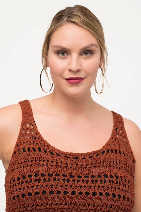 Cropped Crochet Tank Sweater Sweaters