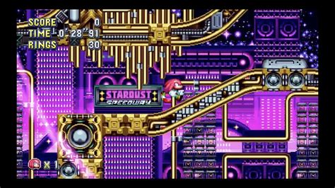 Sonic Mania Stardust Speedway Zone Act Knuckles Hd Youtube