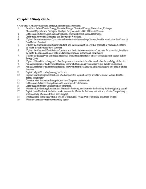 Chapter 6 Study Guide - Chapter 6 Study Guide CHAPTER 6 An Introduction