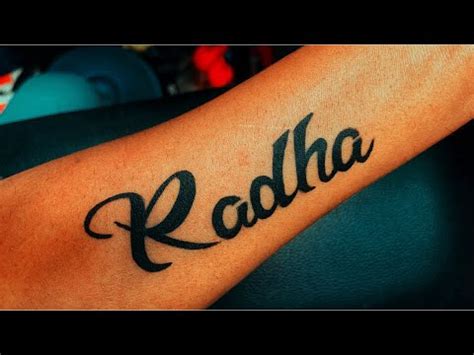 How To Make Name Radha Tattoo Waterproof Tattoo At Home With Pen