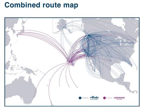 Alaska Airlines + Hawaiian Airlines combined route map : r/AlaskaAirlines