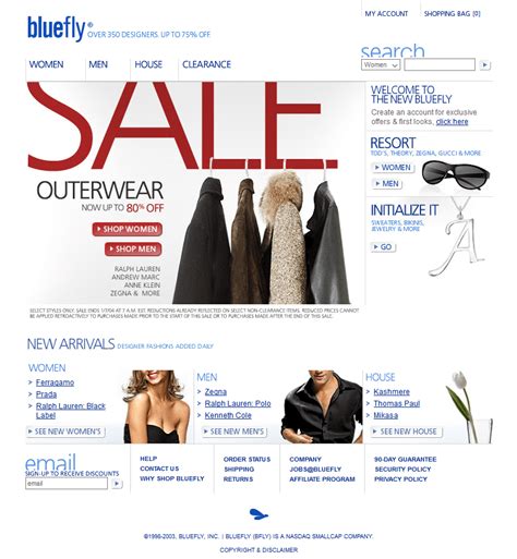 bluefly   web design museum