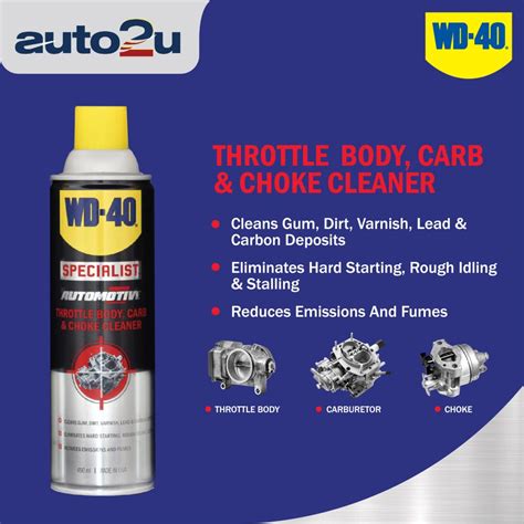 Wd 40 Specialist Automotive Product Throttle Body Carb And Choke Cleaner 450ml Auto2u