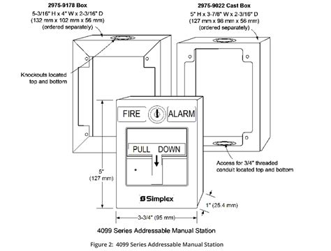 Simplex 4099 9004 Addressable Pull Station Instruction Manual