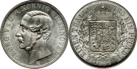 Vereinsthaler George V Kingdom Of Hannover Numista