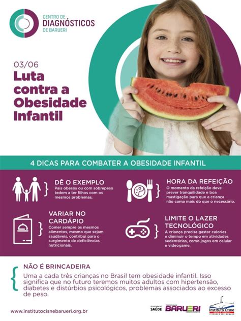 Dicas Para Combater A Obesidade Infantil Instituto Cisne Barueri