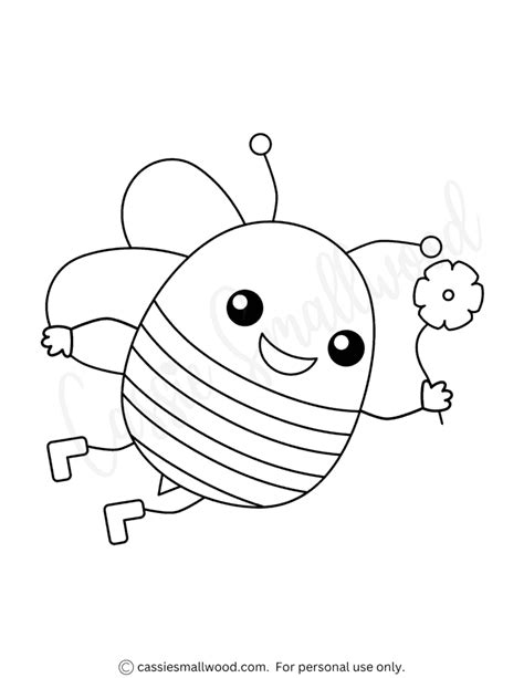 Bee Coloring Sheet Cassie Smallwood