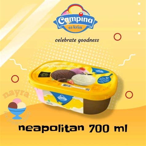 Promo Campina Ice Cream Neapolitan Ml X Pac Diskon Di Seller