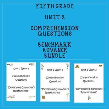 Fifth Grade Benchmark Advance Unit Comprehension Questions Bundle