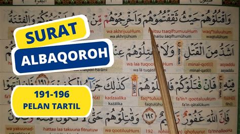 Pelan Tartil Belajar Membaca Surat Al Baqoroh Ayat 191 Sampai 196