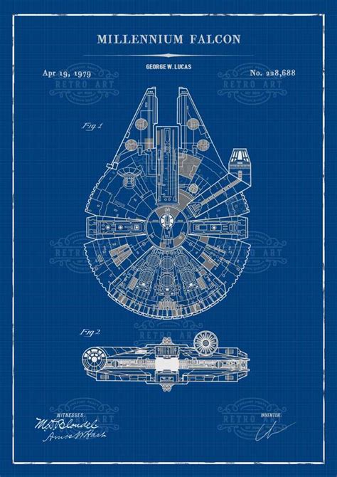 Millennium Falcon - Retro Art