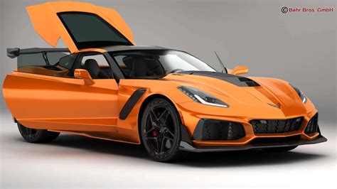 2019 Chevrolet Corvette Zr1 3d Model By Behr Bros