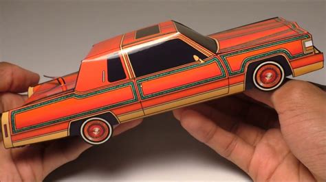 Jcarwil Papercraft 1984 Cadillac Fleetwood Coupe Lowrider Building Paper Model Car Youtube