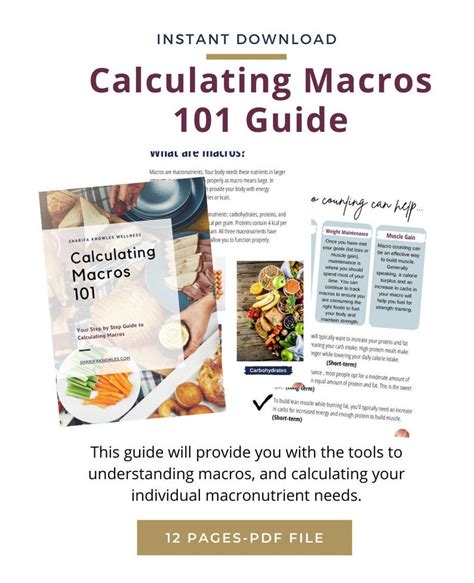 Calculating Your Macronutrients 101 Guide Etsy