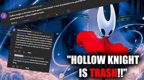 Hollow Knight Is Worthless Trash According To This Absolute Clown