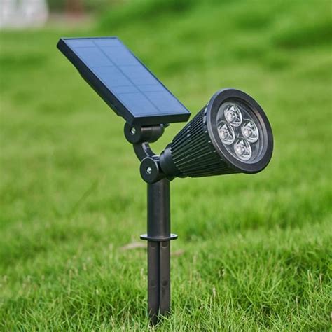 Fangming Projecteur Solaire Solar Waterproof 4LED Lawn Lights Landscape