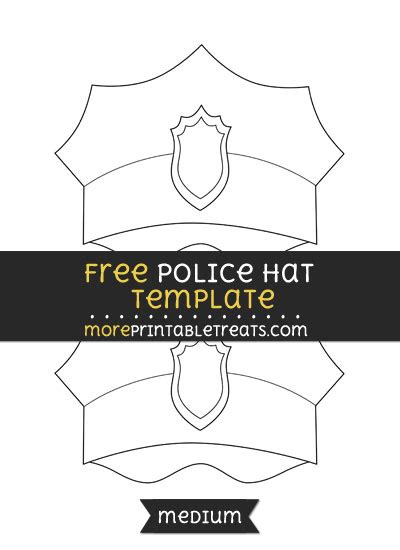 Police Hat Template Medium