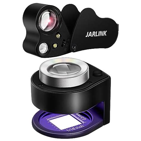 JARLINK 2 Pack 30X 60X Jewelers Loupe Foldable Jewelry Magnifier With