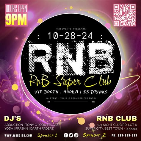 Poster Klub Malam Rnb Templat Postermywall