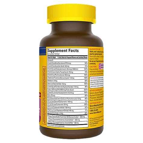 Nature Made Prenatal Vitamins With Dha Nutrition Facts Besto Blog