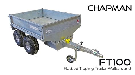 Ft100 Atvutv Flatbed Tipping Trailer Walkaround Chapman Machinery