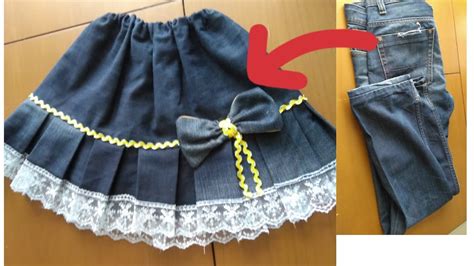 Esk Kot Pantolondan Etek Nasil Yapilir How To Make A Skirt From Old